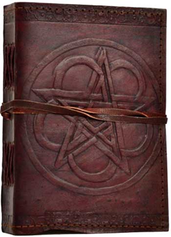 Pentagram leather w/ cord