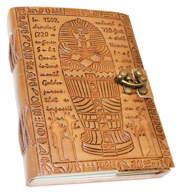 5" x 7" Egyptian Embossed leather w/ latche