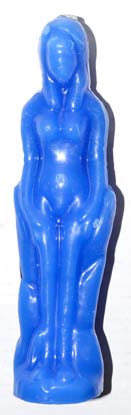 Blue Female candle 7" - Click Image to Close