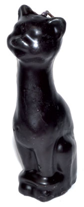 5 1/2" Black Cat candle - Click Image to Close