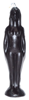 7 1/4" Black Woman candle - Click Image to Close