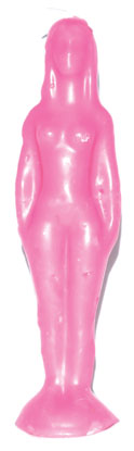 7 1/4" Pink Woman candle - Click Image to Close