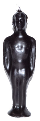 7 1/4" Black Male candle - Click Image to Close