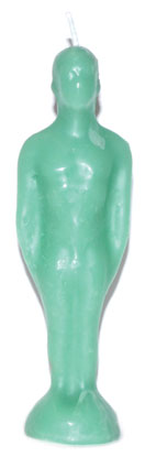 7 1/4" Green Male candle - Click Image to Close