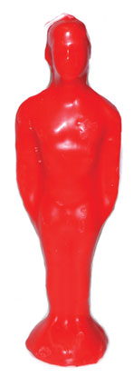 7 1/4" Red Male candle - Click Image to Close