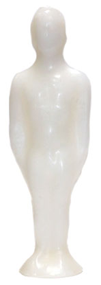 7 1/4" White Male candle - Click Image to Close