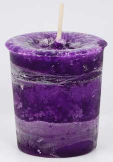 Healing Herbal votive - purple - Click Image to Close