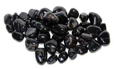 1 lb Black Onyx tumbled stones - Click Image to Close
