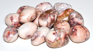 1 lb Jasper, Pink tumbled stones - Click Image to Close