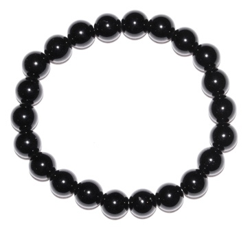 8mm Black Obsidian bracelet - Click Image to Close