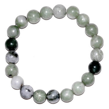 8mm Green Jade bracelet - Click Image to Close