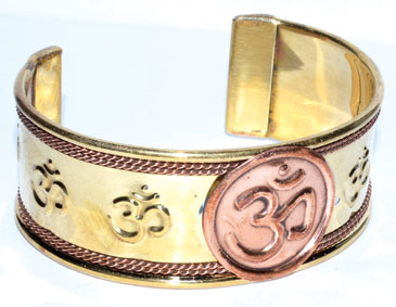 Om copper bracelet - Click Image to Close