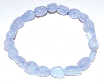 Agate, Blue Lace Nugget bracelet - Click Image to Close