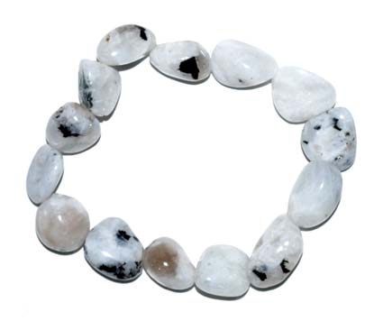 Rainbow Moonstone gemstone bracelet - Click Image to Close