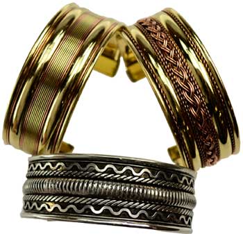 1" assorted Two Tone bracelet - Click Image to Close