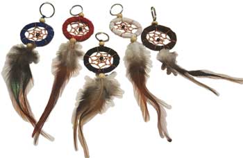 Dream Catcher key chain mixed colors - Click Image to Close
