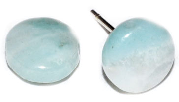 Amazonite stud earrings - Click Image to Close