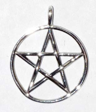 1" Pentagram sterling - Click Image to Close