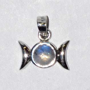 9/16" Triple Goddess Moonstone sterling - Click Image to Close