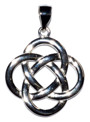 3/4" Celtic Knot sterling pendant - Click Image to Close