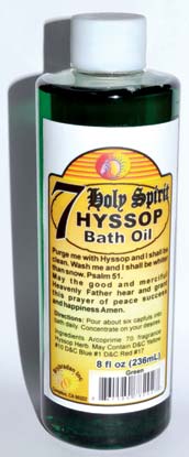 8oz 7 Holy Spirit Hyssop bath - Click Image to Close