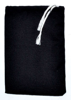 Black Cotton Bag 3"x4" - Click Image to Close