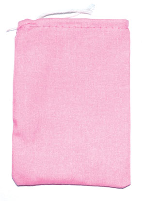Pink Cotton Bag 3" x 4" - Click Image to Close