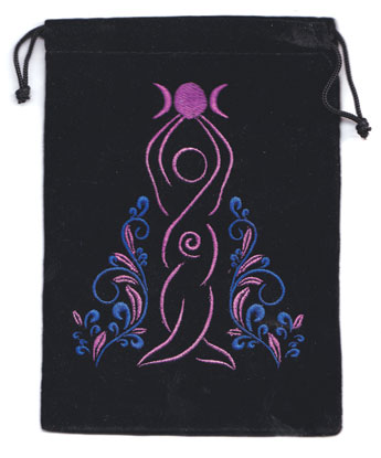 5"x 7" Goddess Black velveteen bag