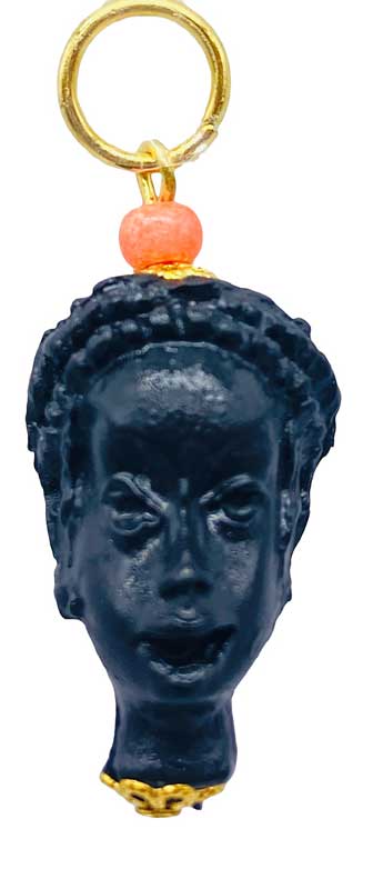 African Head Man amulet (plastic) - Click Image to Close