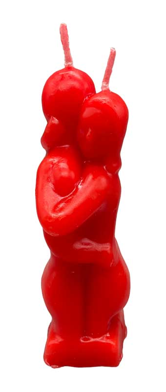 5" Red Lovers candle - Click Image to Close