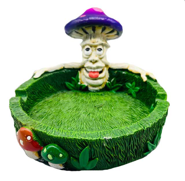 5" Mushroom Face ashtray - Click Image to Close
