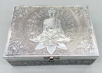 5"x7" metal Medicine Buddha - Click Image to Close