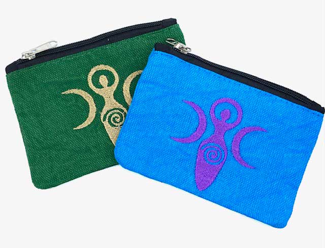 (set of 2) Goddess of Earth coin purse
