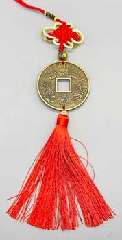 2 1/2" Feng Shui hanging Coin - Click Image to Close