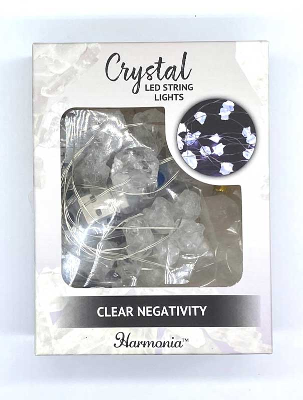 6.5 ft LED light string Clear Negativity (crystal) - Click Image to Close