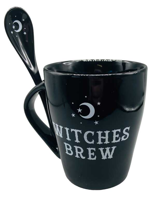 4" Witches Brew mug & Spoon set - Click Image to Close