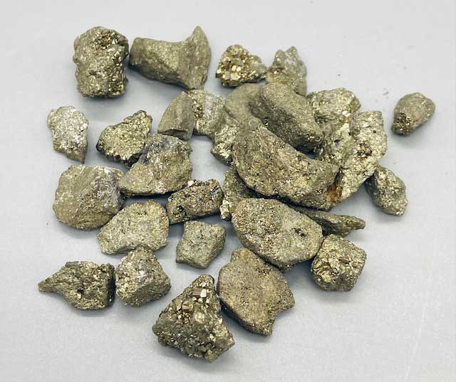 1 lb Pyrite untumbled chips (5-10mm) - Click Image to Close