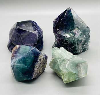 ~7# Flat of Fluorite, polished top - Click Image to Close