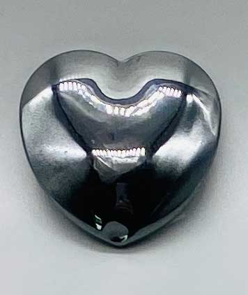 1 3/4" Hematite heart - Click Image to Close