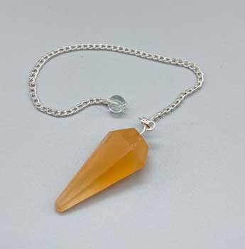 6-sided Orange Selenite pendulum - Click Image to Close