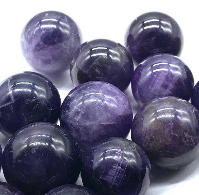 1 lb 15- 25mm Amethyst marble - Click Image to Close