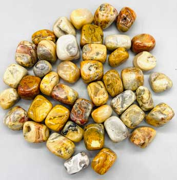 1 lb Agate, Crazy Lace tumbled stones - Click Image to Close