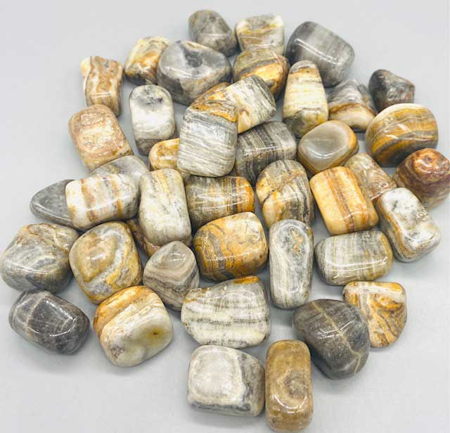 1 lb Onyx, Stripe tumbled stones - Click Image to Close