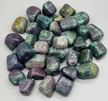 1 lb Ruby Zoisite with Mica tumbled stones - Click Image to Close