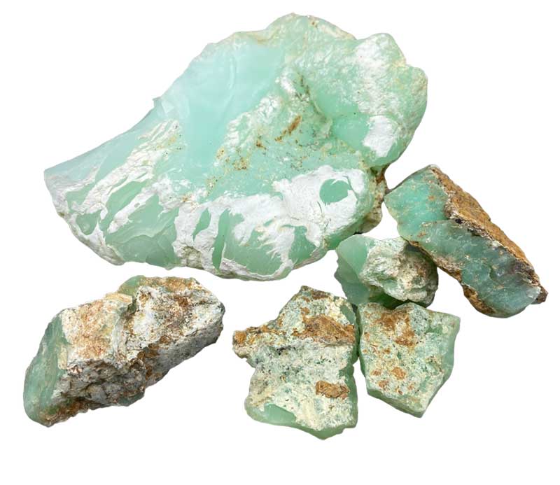 1 lb Chrysophase, Green untumbled stones