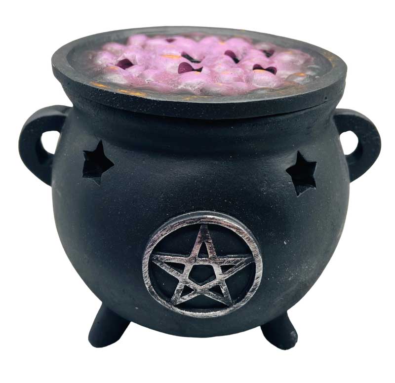 3 1/4" Cauldron with Pentagram burner - Click Image to Close