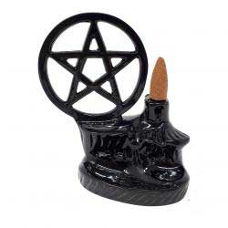 5" Pentagram back flow incense burner - Click Image to Close