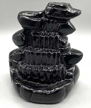 4" Water Fall back flow incense burner - Click Image to Close