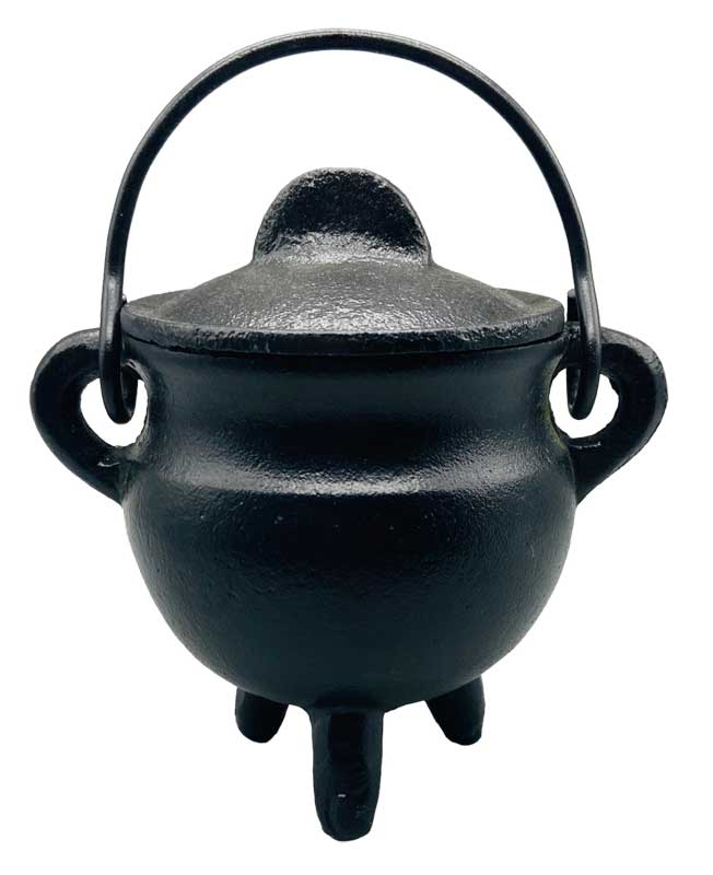 4" cast iron cauldron