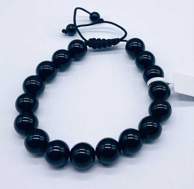 10mm Obsidian, Black bracelet - Click Image to Close